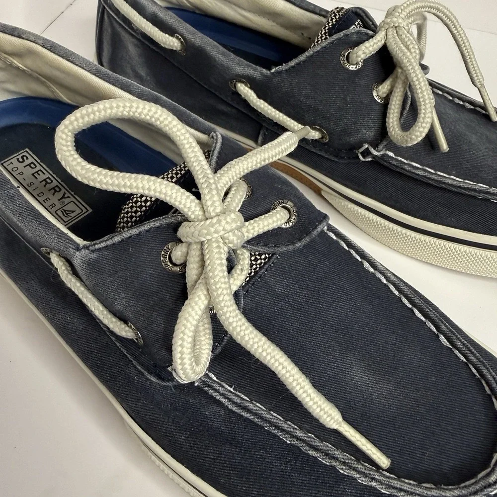 Men's These Are Sperry Top-Sider Boat Shoes Navy Blue Size 9.5